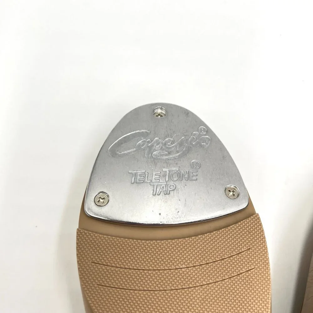 Capezio Womens Size 7.5 3800 Mary Jane Caramel Tan Buckled Dance‎ Tap Shoes